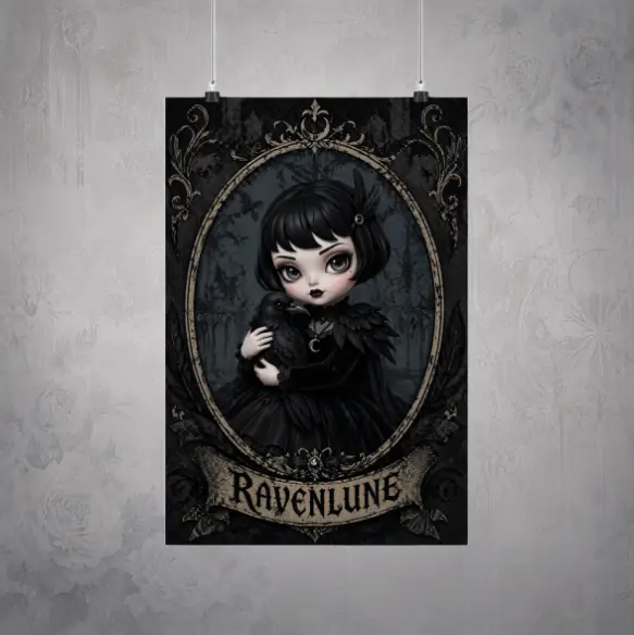 Ravenlune Gothic Art Poster
