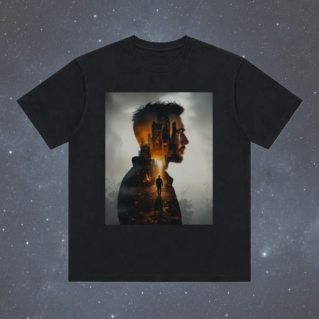 Obra de arte de Richy Drinkwater, camiseta gráfica de algodón, impresión por transferencia térmica