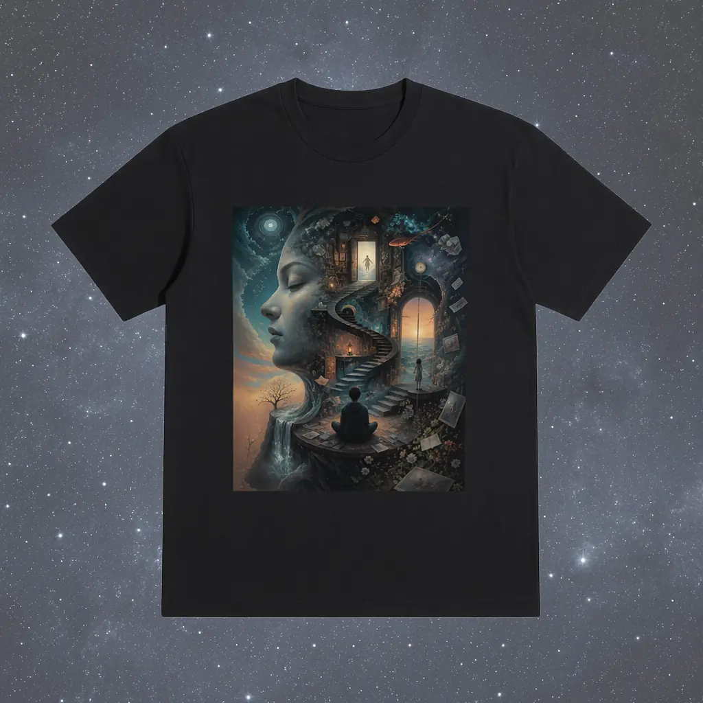 Obra de arte de Richy Drinkwater, camiseta gráfica de algodón, impresión por transferencia térmica