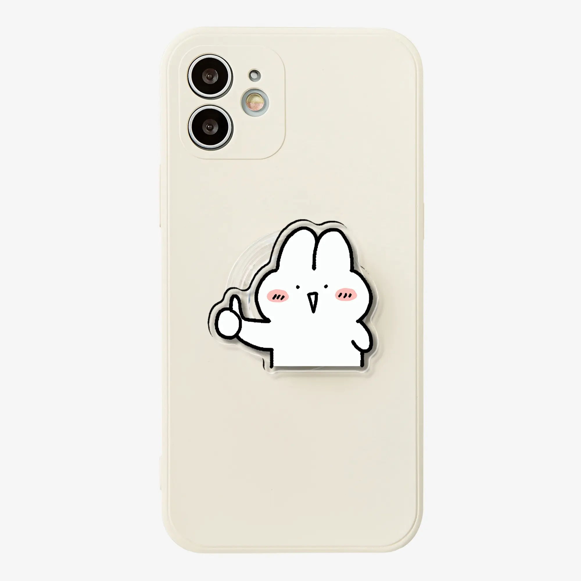 White Rabbit delivering positive energy acrylic air bag phone grip