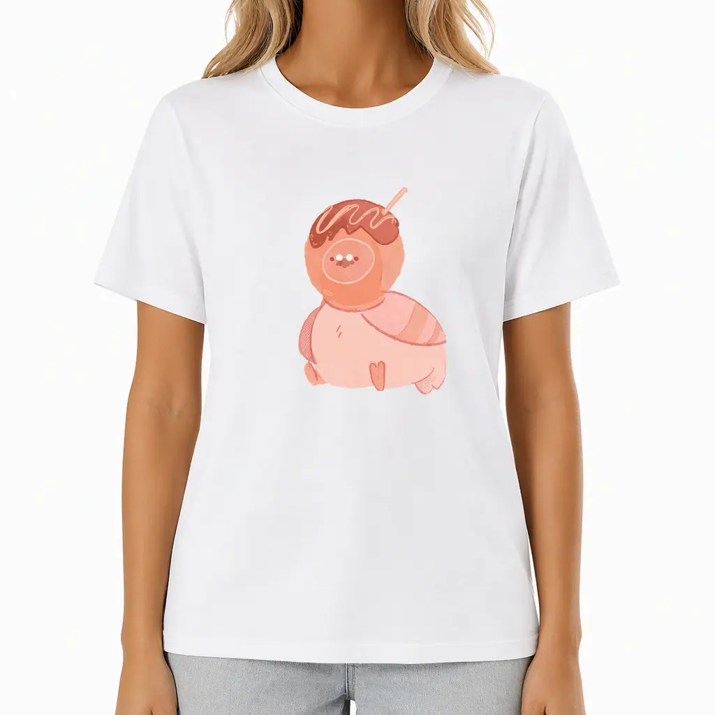 Arte di Brooke Adams, Piccione, T-shirt da donna in cotone, Stampa DTG, Disponibile in vari colori