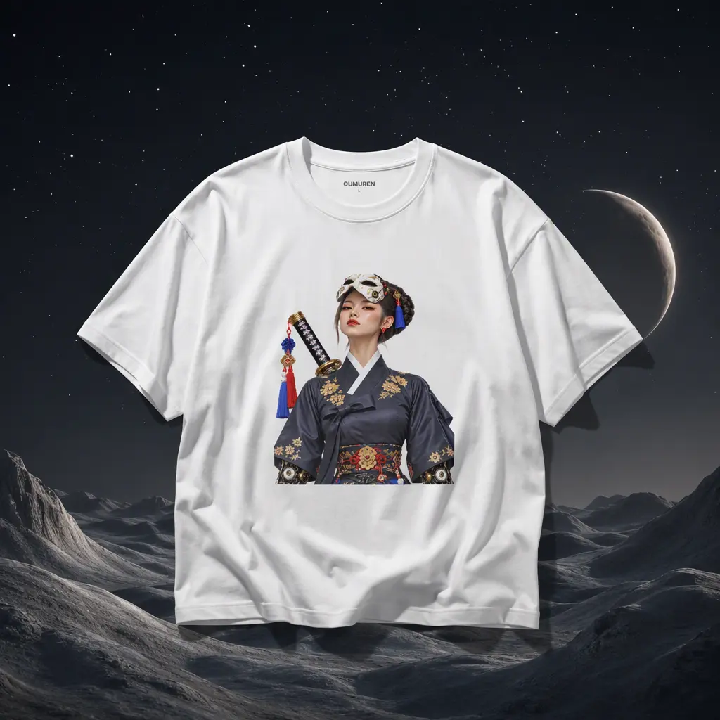 Graphic Cotton T-Shirt , Nongae_Portrait View , Durable Heat Transfer Printing