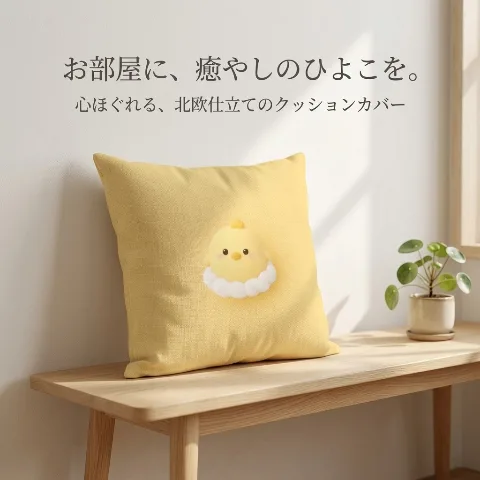 Linen cushion cover, double-sided print, beige linen material, hidden zipper, high durability, soft touch, available in multiple sizes (12x12 to 28x28 inches)